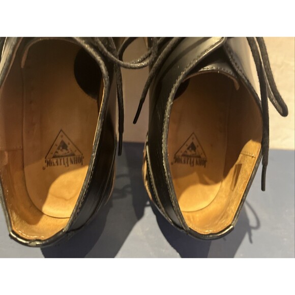 John Fluevog womens Size 9 Oxford Shoes Leather Modvog Mariella black gold - Picture 10 of 10